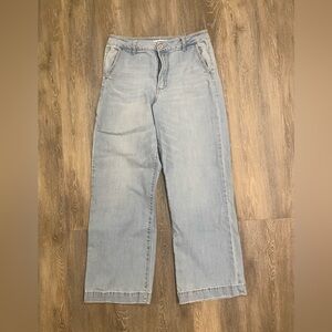 KanCan Women's Light Blue Wide Leg Trouser Jeans